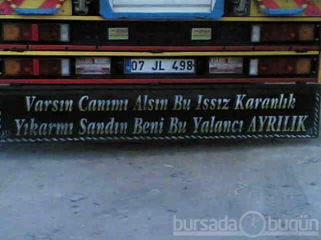 kamyon arkası yazıları